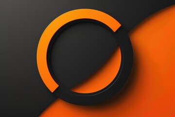 Poster - A colorful design featuring a circle on a black and orange background