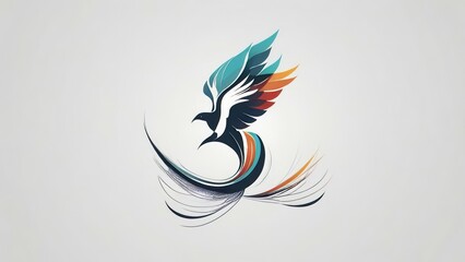 Poster - abstract background with a bird