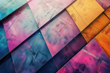 Poster - Close-up view of a vibrant, multicolored abstract art piece