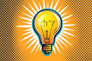 Poster - A creative concept featuring an illuminated light bulb with the word 'idea' inscribed, suggesting inspiration and innovation