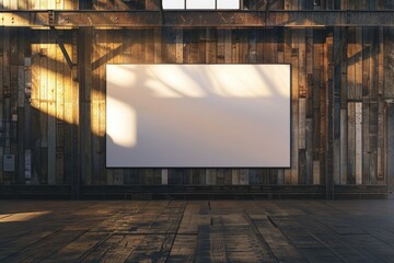 Poster - A simple picture frame sits alone on a table in an empty room, ready to be filled with a special memory