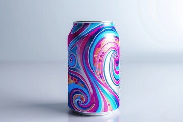 Aufkleber - A can of soda sitting on a table with a simple, everyday scene