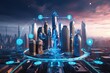 © Michael - Avant-garde digital city framework immersed in virtual reality and innovative technology