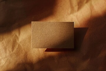 Poster - A piece of brown paper sits on a table, often used for writing or drawing