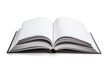 Poster - An open book lying flat on a clean white surface