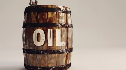 Wall Mural - A wooden barrel labeled 