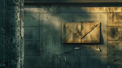 Poster - A clock mounted to the side of a building with a modern design