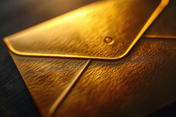 Poster - A close-up view of an envelope sitting on a table