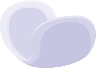 Poster - Abstract design with a light blue shape forming a heart
