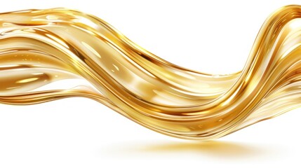 Wall Mural - Golden Liquid Wave Abstract