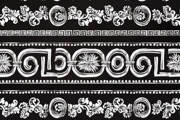 Poster - A close up shot of a black and white pattern, suitable for use in graphic design, branding or as a background