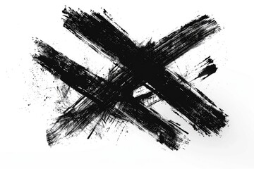 Poster - A simple, hand-drawn cross in black and white