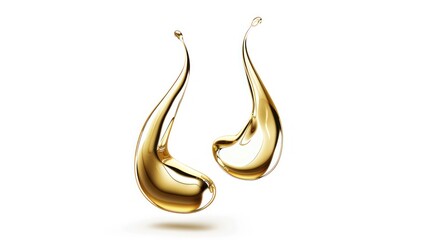 Wall Mural - Golden Liquid Splashes