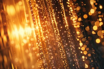 Aufkleber - A blurred image of golden rain falling from the sky