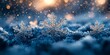 © Liza - Snowflakes sparkle on a blue and gray gradient backdrop, capturing the serenity of winter.