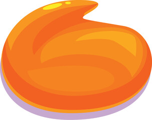Poster - Orange cream is forming a smooth and shiny surface