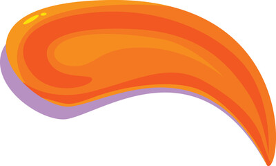 Aufkleber - Illustration of orange paint splashing, forming a curved shape