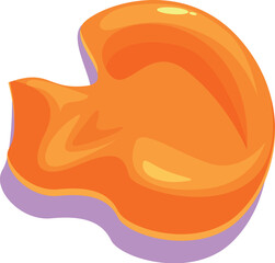 Poster - Amorphous orange shape is spreading, with a shadow effect