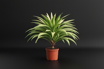 3d rendering of actinidia kolomikta plant against black background