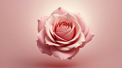 Canvas Print - pink rose on a white background