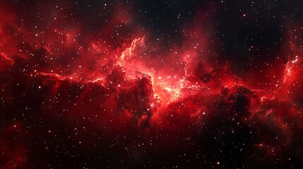 Sticker - red galaxy space with stars