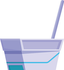 Poster - plastic yogurt container with a spoon, perfect for a quick and easy breakfast or snack