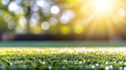 Picture of a baseball pitch on a green field against a brightly colored stadium background.