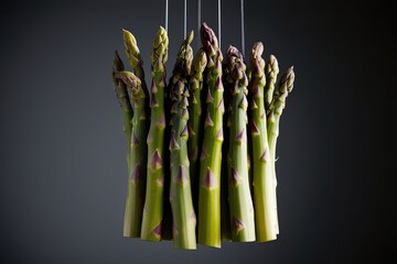 3D Artwork Asparagus Densiflorus Hanging in Dark Ambiance