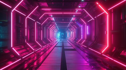 Wall Mural - neon portal