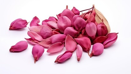 Wall Mural - pink orchid on white background