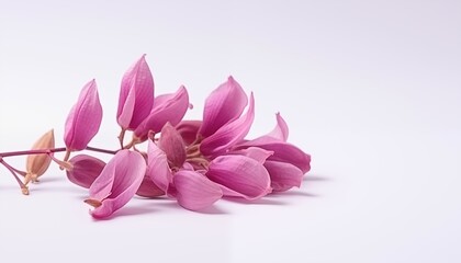 Sticker - pink orchid on white background