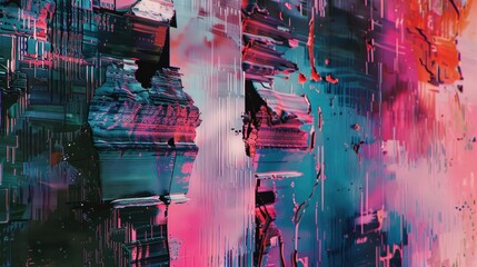 Poster - A building with colorful exterior painting, useful for illustration or architectural purposes