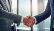 © Bills-Images - Business people handshake Two corporate businessman