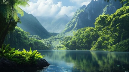 Wall Mural - Serene landscapes in natural beauty