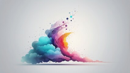 Poster - abstract colorful background with splashes