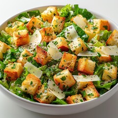 Canvas Print - Close-up of a Delicious Caesar Salad