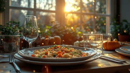 A Festive Dinner Table