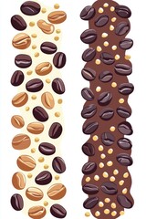 Canvas Print - Coffee Beans Seamless Pattern Design