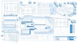 © Narongsag - Blueprint Design of Sports Complex with Fields  Buildings and Trees