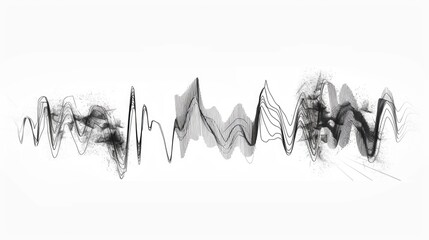 Poster - A simple illustration of a wave in monochrome tones