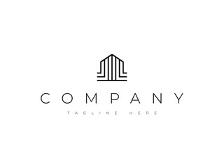 Wall Mural - minimal real estate property logo design