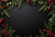 © Wac_DS - Festive Christmas New Year border. Xmas background and frame composition. Christmas banner and web poster