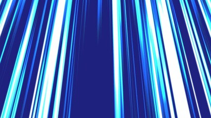 Wall Mural - Fast-moving effect of shaking blue rays from top to bottom. 4k motion loop background.