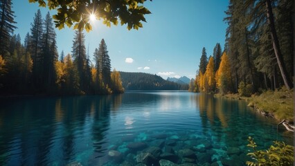 relaxing view of the high mountains