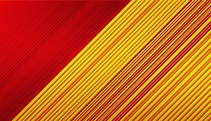 Poster - red and yellow vector background with diagonal lines