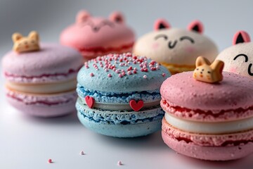 Wall Mural - Colorful and Delicious Macarons