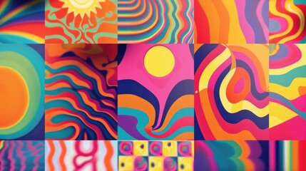 Poster - A colorful abstract design collage