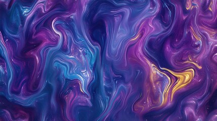 Wall Mural - Liquid abstracts swirling in vibrant motion