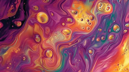 Wall Mural - Liquid abstracts swirling in vibrant motion