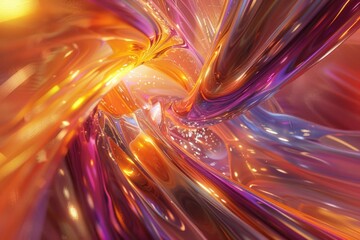 Poster - A vibrant and imaginative spiral design on canvas